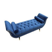 Nizar Velvet Ottoman Bench